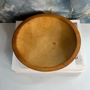 Munising Wooden Dough Bowl 9'' Primitive Vintage MCM
